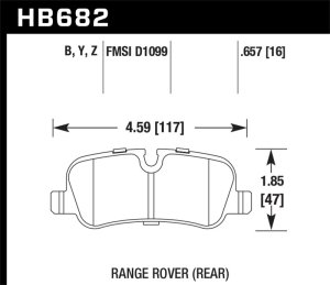 Land Rover LR3 Brake Pads - Rear - Hawk Performance - LTS Street (Light Truck and SUV Compound) - `05-`09